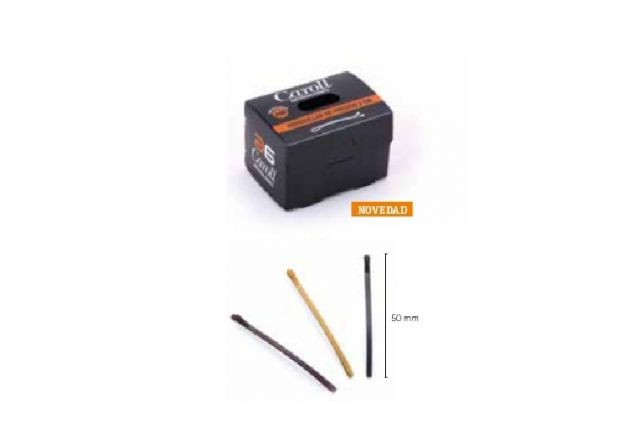 TARRINA DE 400 CLIPS CAROLL NEGRO ANTIDESLIZANTE