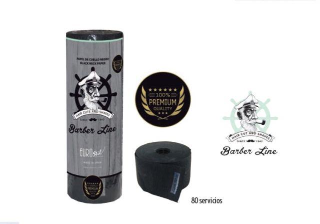 PAPEL EN ROLLO PARA CUELLO (5 Unidades) NEGRO